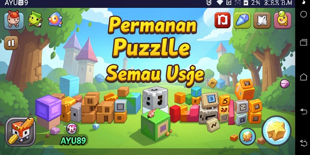 Tampilan permainan puzzle AYU89 yang menarik dan menantang.