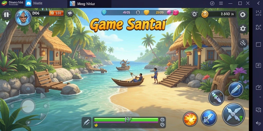 Tangkapan layar D06 menampilkan gameplay yang ceria dan penuh warna.
