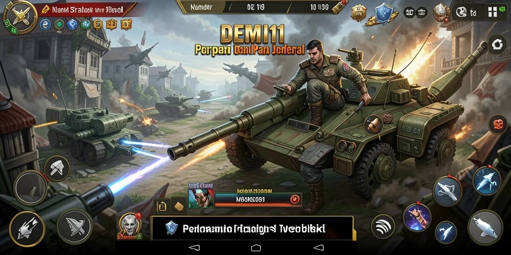 Tampilan gameplay <strong>DEMI11</strong> yang menampilkan aksi strategi mendebarkan.