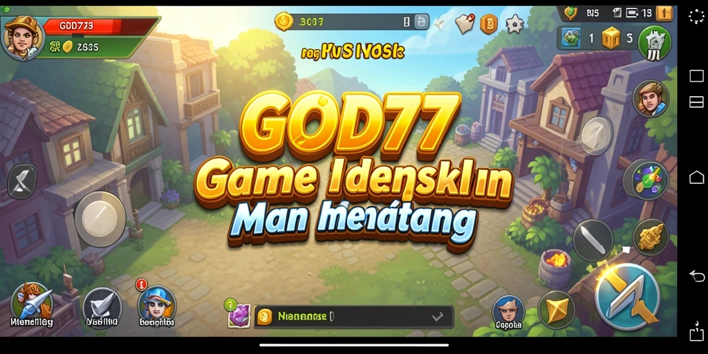 Tampilan screenshot menunjukkan gameplay santai dan menarik dari GOD77.