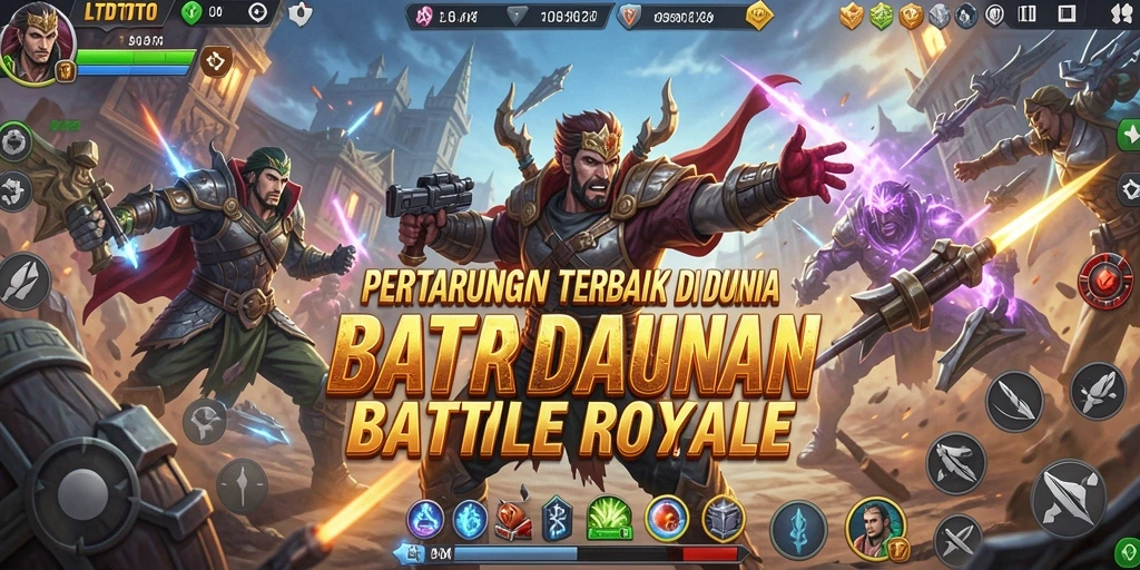 Tangkapan layar LTDTOTO yang menunjukkan pertempuran epik di medan perang Battle Royale.