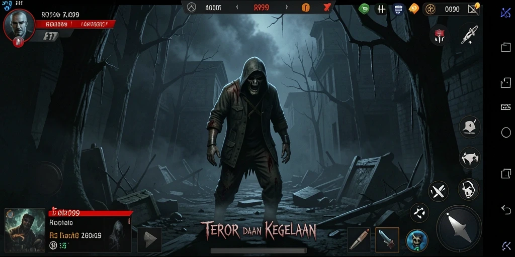 Tangkapan layar menampilkan gameplay menakutkan dari RR999.